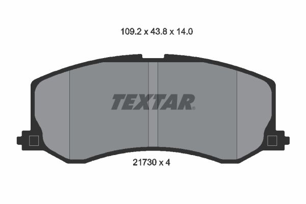 Комплект гальмівних накладок, дискове гальмо TEXTAR 2173001