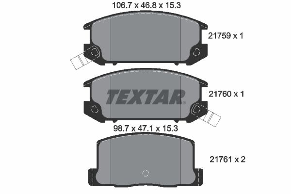 Brake Pad Set, disc brake TEXTAR 2175901