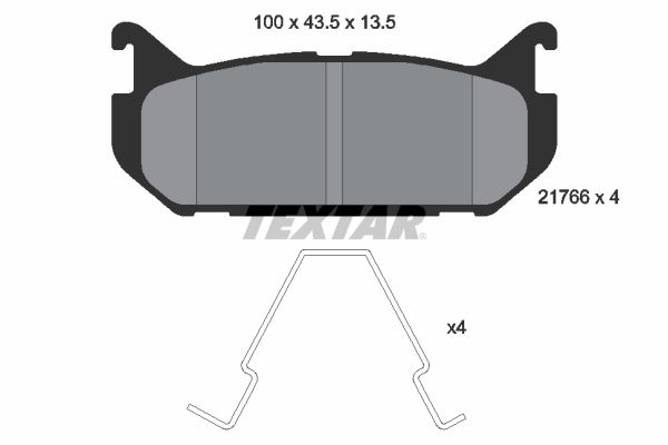 Brake Pad Set, disc brake TEXTAR 2176603