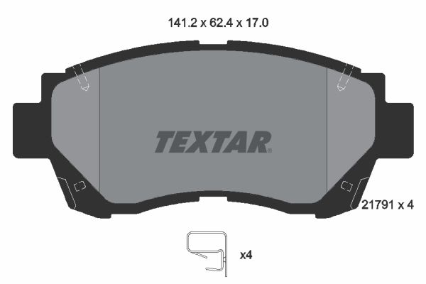 Brake Pad Set, disc brake TEXTAR 2179101