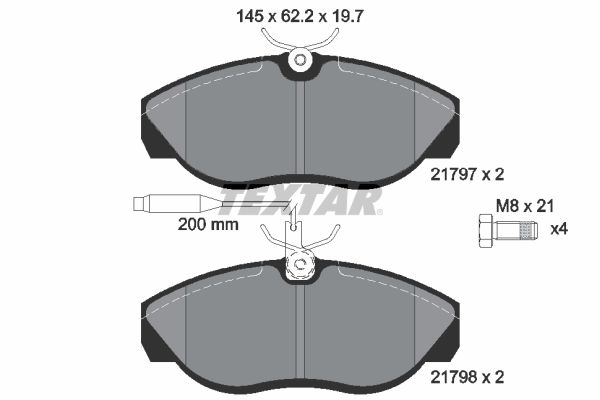 Brake Pad Set, disc brake TEXTAR 2179701