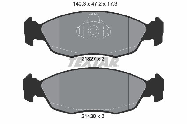 Brake Pad Set, disc brake TEXTAR 2182702