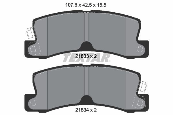 Brake Pad Set, disc brake TEXTAR 2183301