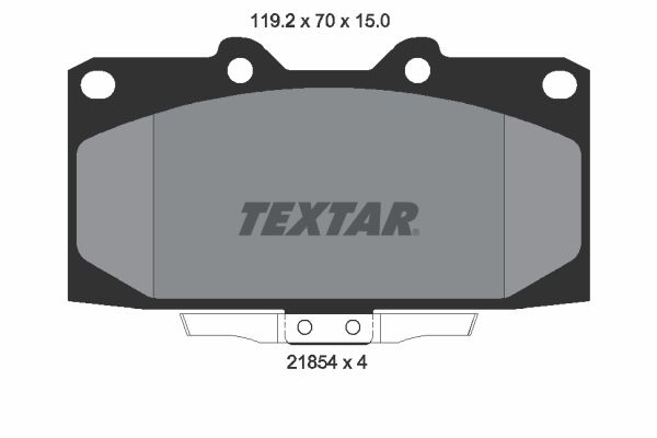 Комплект гальмівних накладок, дискове гальмо TEXTAR 2185401