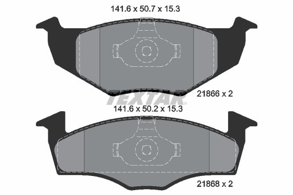 Комплект гальмівних накладок, дискове гальмо TEXTAR 2186601