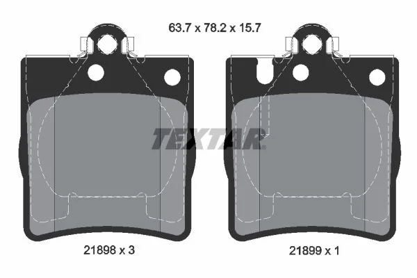 Brake Pad Set, disc brake TEXTAR 2189801