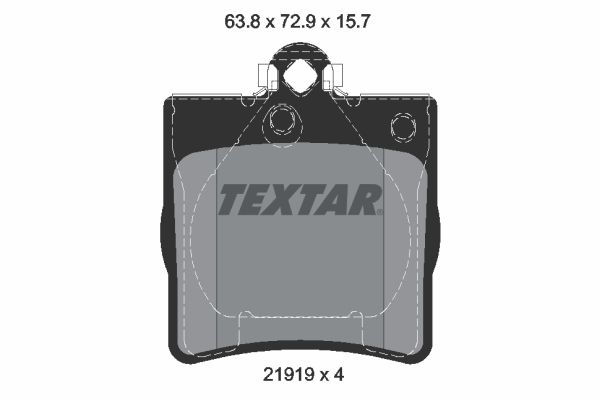 Комплект гальмівних накладок, дискове гальмо TEXTAR 2191903