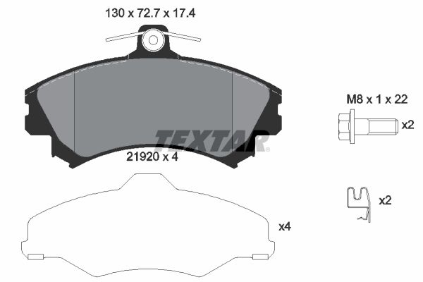 Brake Pad Set, disc brake TEXTAR 2192003