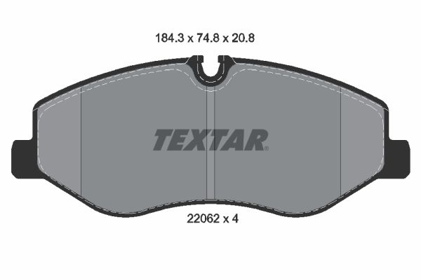 Brake Pad Set, disc brake TEXTAR 2206201