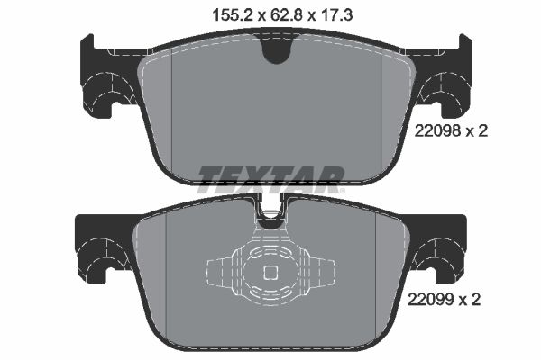 Brake Pad Set, disc brake TEXTAR 2209801