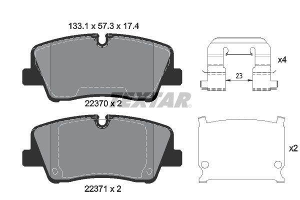 Brake Pad Set, disc brake TEXTAR 2237001