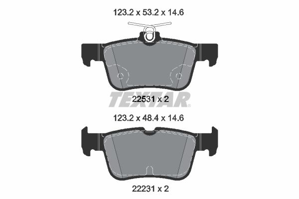 Brake Pad Set, disc brake TEXTAR 2253105