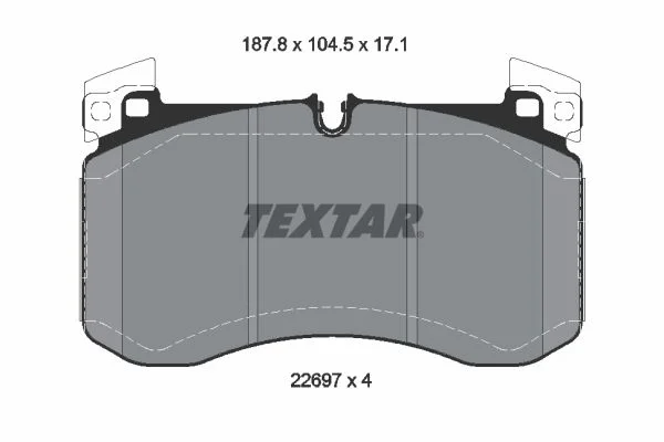 Stabdžių trinkelių rinkinys, diskinis stabdys TEXTAR 2269701