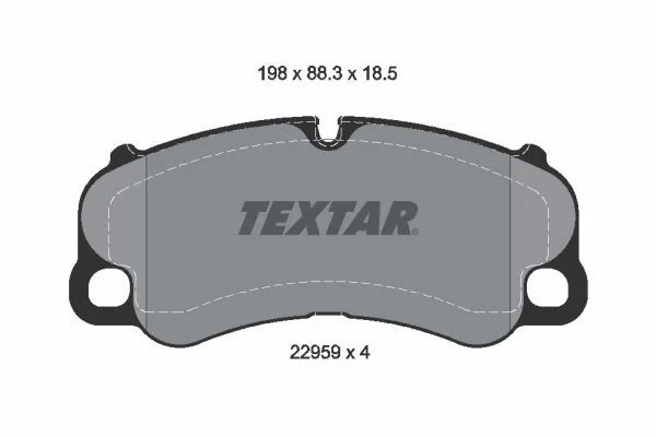 Stabdžių trinkelių rinkinys, diskinis stabdys TEXTAR 2295901