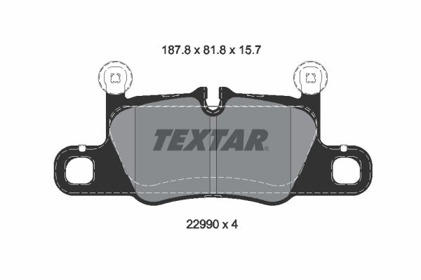 Brake Pad Set, disc brake TEXTAR 2299001