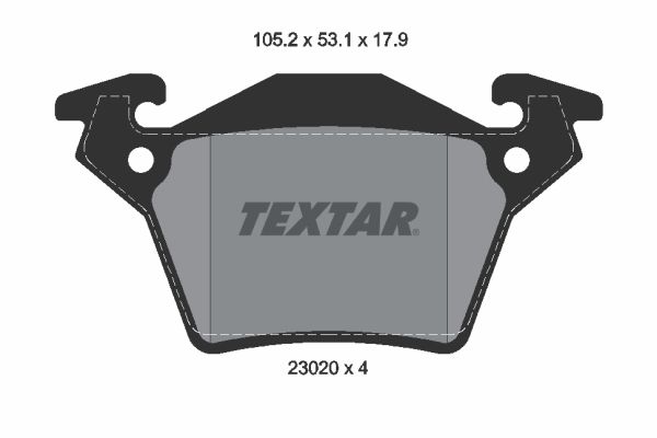 Комплект гальмівних накладок, дискове гальмо TEXTAR 2302001