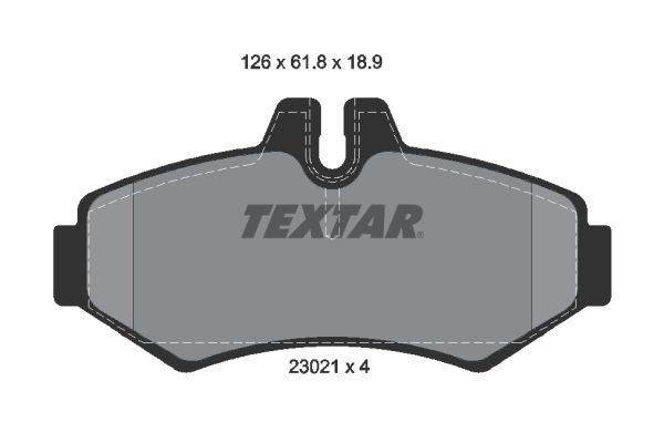 Brake Pad Set, disc brake TEXTAR 2302101