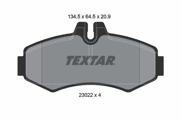 Brake Pad Set, disc brake TEXTAR 2302201