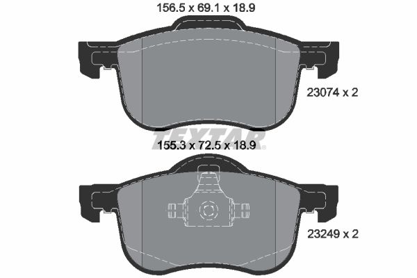 Brake Pad Set, disc brake TEXTAR 2307401