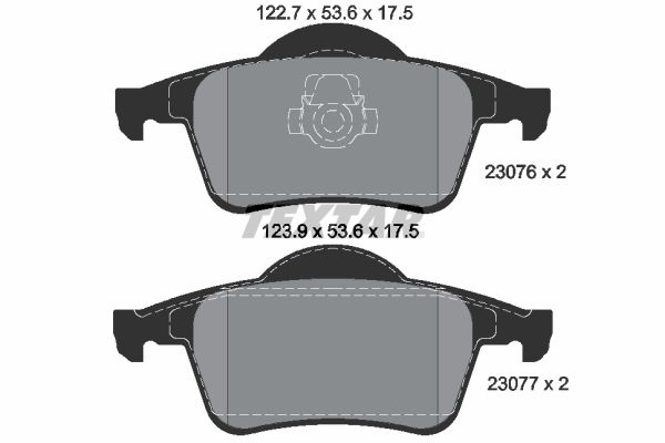 Brake Pad Set, disc brake TEXTAR 2307602