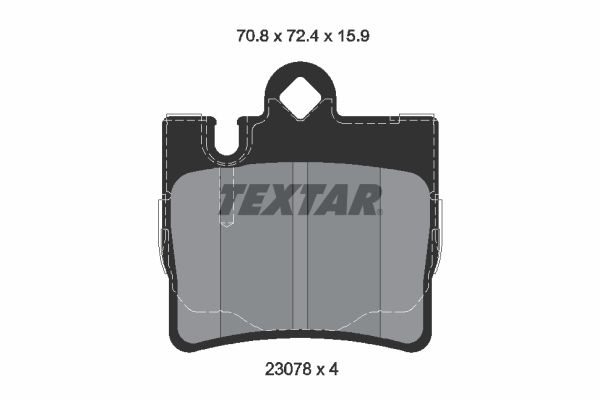 Brake Pad Set, disc brake TEXTAR 2307801