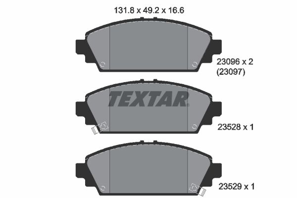 Brake Pad Set, disc brake TEXTAR 2309601