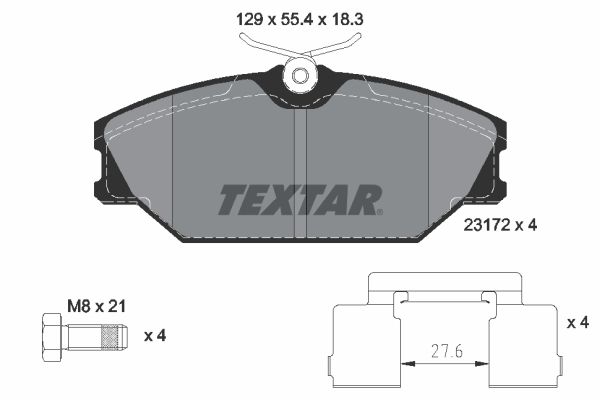 Brake Pad Set, disc brake TEXTAR 2317203