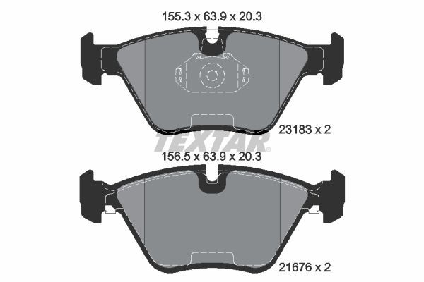 Brake Pad Set, disc brake TEXTAR 2318302