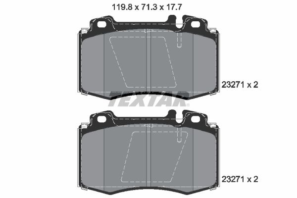 Brake Pad Set, disc brake TEXTAR 2327102