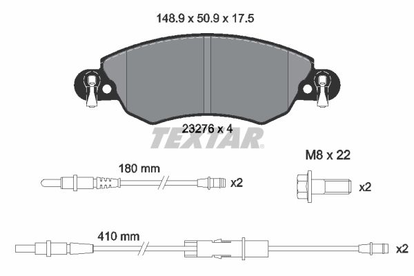 Brake Pad Set, disc brake TEXTAR 2327601