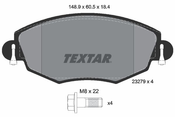 Brake Pad Set, disc brake TEXTAR 2327904