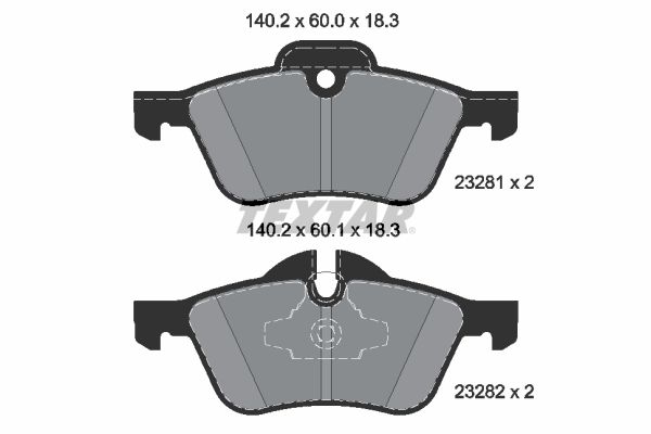 Brake Pad Set, disc brake TEXTAR 2328101