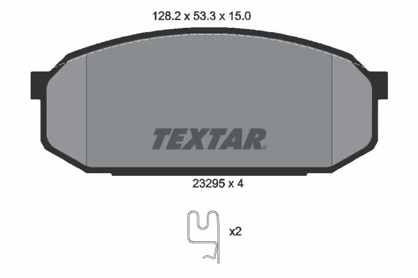 Stabdžių trinkelių rinkinys, diskinis stabdys TEXTAR 2329501
