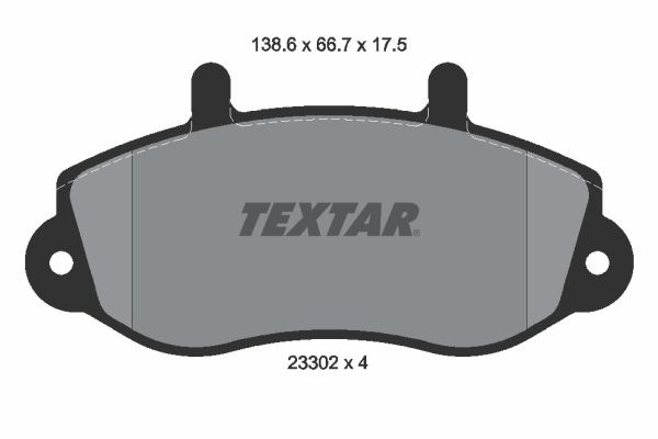 Brake Pad Set, disc brake TEXTAR 2330201