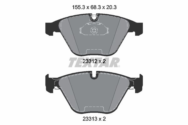 Brake Pad Set, disc brake TEXTAR 2331211