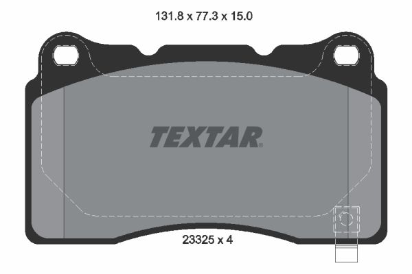 Комплект гальмівних накладок, дискове гальмо TEXTAR 2332501