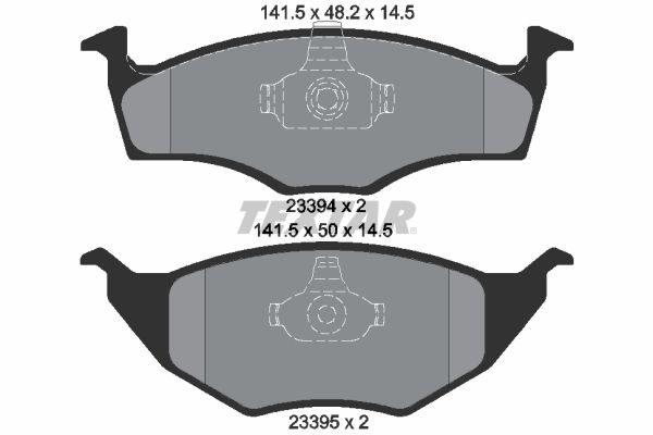 Brake Pad Set, disc brake TEXTAR 2339402