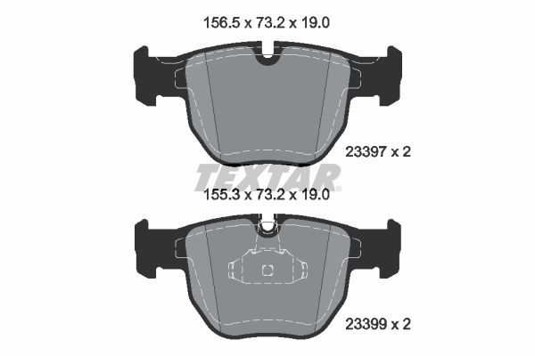 Brake Pad Set, disc brake TEXTAR 2339703