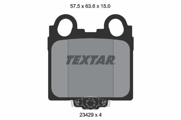 Brake Pad Set, disc brake TEXTAR 2342901