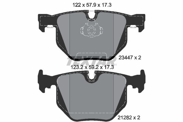 Brake Pad Set, disc brake TEXTAR 2344702