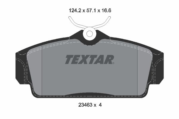 Brake Pad Set, disc brake TEXTAR 2346302