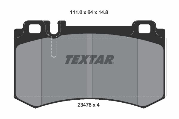 Brake Pad Set, disc brake TEXTAR 2347802