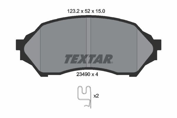 Brake Pad Set, disc brake TEXTAR 2349002