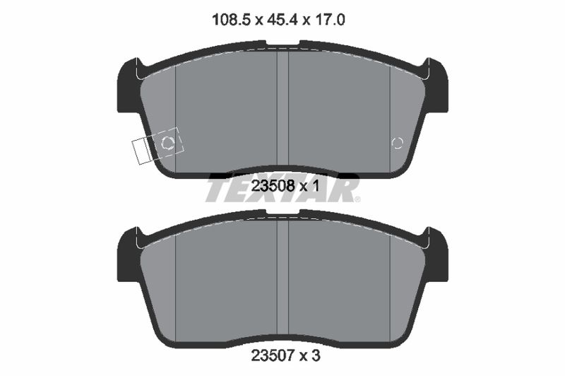 Brake Pad Set, disc brake TEXTAR 2350801