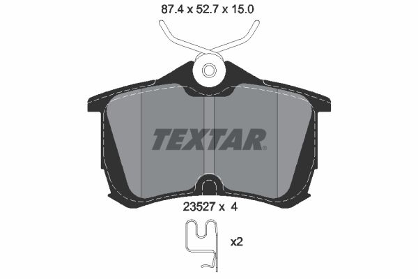 Brake Pad Set, disc brake TEXTAR 2352701