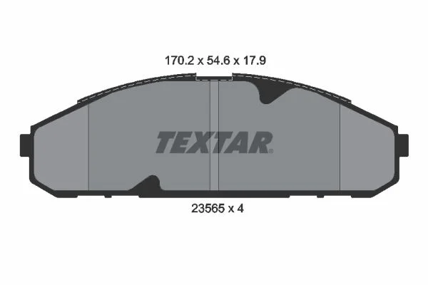 Комплект гальмівних накладок, дискове гальмо textar 2356501