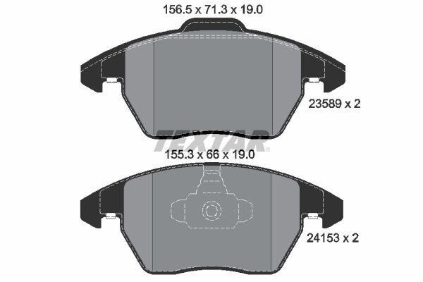 Brake Pad Set, disc brake TEXTAR 2358901