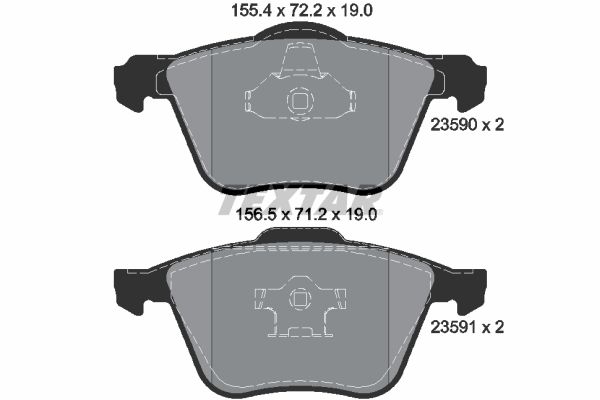 Brake Pad Set, disc brake TEXTAR 2359001