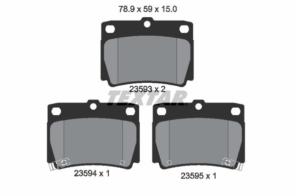 Brake Pad Set, disc brake TEXTAR 2359301