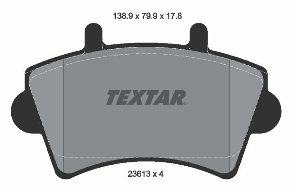 Stabdžių trinkelių rinkinys, diskinis stabdys TEXTAR 2361301